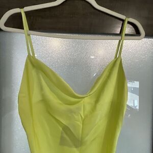 90's Paper Heart Sleek Spaghetti Strap Slip Dress Drawstring Ruched Sides Sz‎ XS